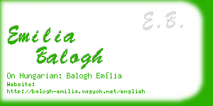 emilia balogh business card
